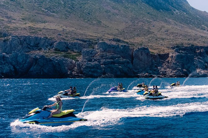 2-Hour Jet Ski Adventure to Balos - Gramvousa and Pirate Island views on the way back