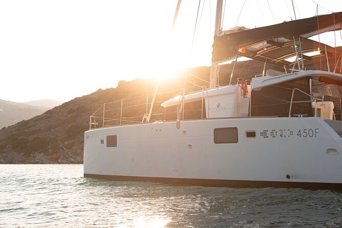 Ag. Nikolaos: Catamaran Trip with Sushi, Drinks, & Water Toys - From Marina Kiosk to Mirabello Gulf: how this 5-hour cruise plays out