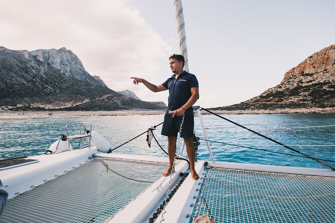 Balos & Gramvousa Luxury Catamaran Sailing Cruise from Kissamos - Food and Unlimited Drinks: A Full Mediterranean-Style Meal at Sea