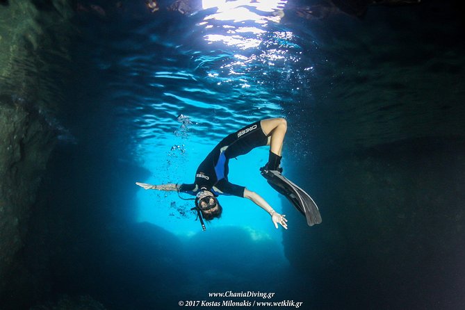 Boat Trip in Crete with Guided Snorkeling and Free Pick up! - The Akrotiri Peninsula cruise and the Blue Cave glow