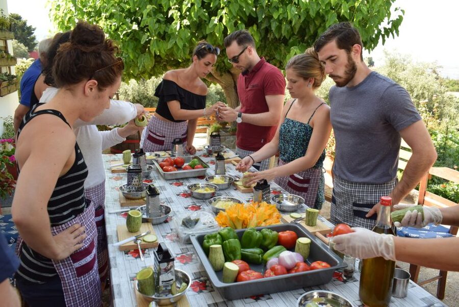 Chania: Authentic Cooking Class in the White Mountains - Cooking With Fresh Ingredients: Ntakos, Tzatziki, and the Real Technique