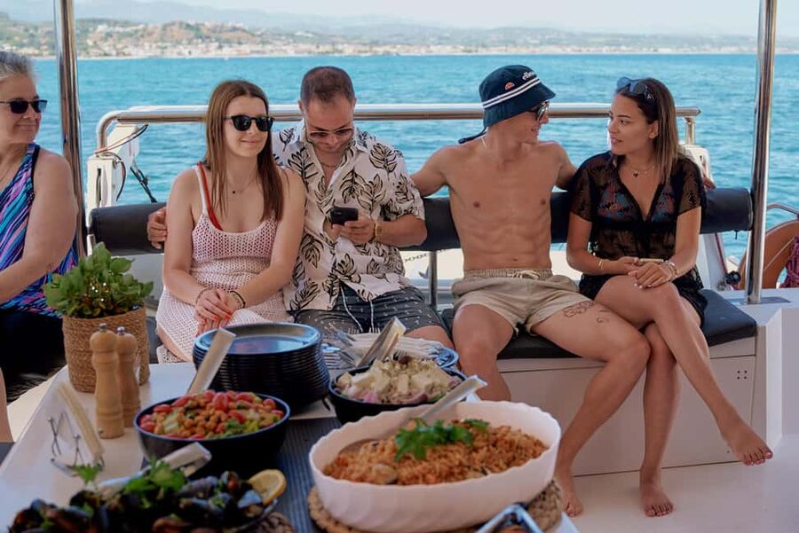 Chania: Morning Catamaran Cruise with Premium Lunch & Drinks - Lunch on Board: Healthy, Balanced, and Actually Filling