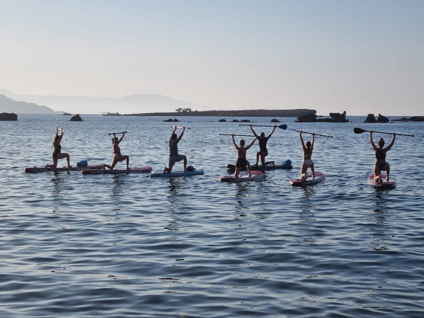 Chania: Morning or Sunset Stand-up Paddleboard Pilates - Small group size: why 7 people (not 70) matters