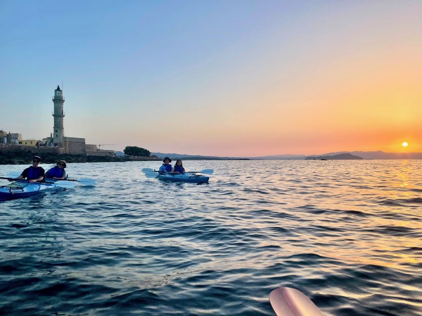 Chania: Morning Sea Kayak Tour Along the Coastline - Lazareto Island Swim: Goggles, Clear Water, Quick Break Time