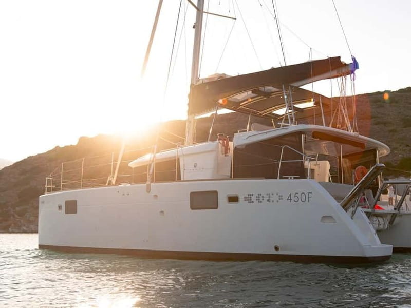 Chania Old Port:Luxury Sunset Catamaran Cruise with Prosecco - The DenEri catamaran experience: comfort that helps you actually relax