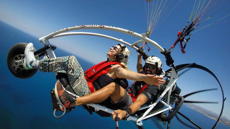 Chania: Paratriking Experience with a Professional Pilot - Arriving at the Launch Point by Chania’s Euphoria Parking