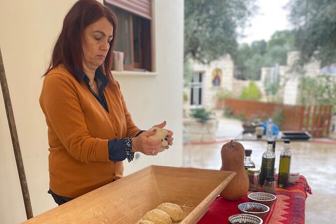 Chania Sourdough Bread Class - Olive Oil Tasting - From oven to table: Cretan salad, fava, ash-roasted potatoes, and pork
