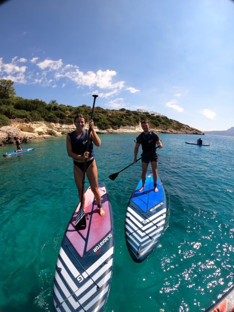 Chania: Stand-Up Paddleboard Small Group Tour - The start in a sheltered bay: training wheels for your balance