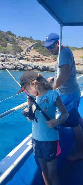 Crete: Boat Cruise with Fishing, Swimming, Lunch, and Drinks - Lunch on board: seafood built around the day’s catch