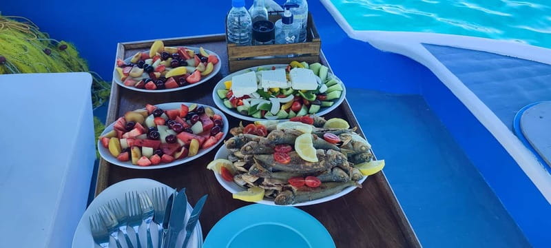 Crete: Boat Cruise with Fishing, Swimming, Lunch, and Drinks - Small-group vibe from Heraklion pickups to on-board attention