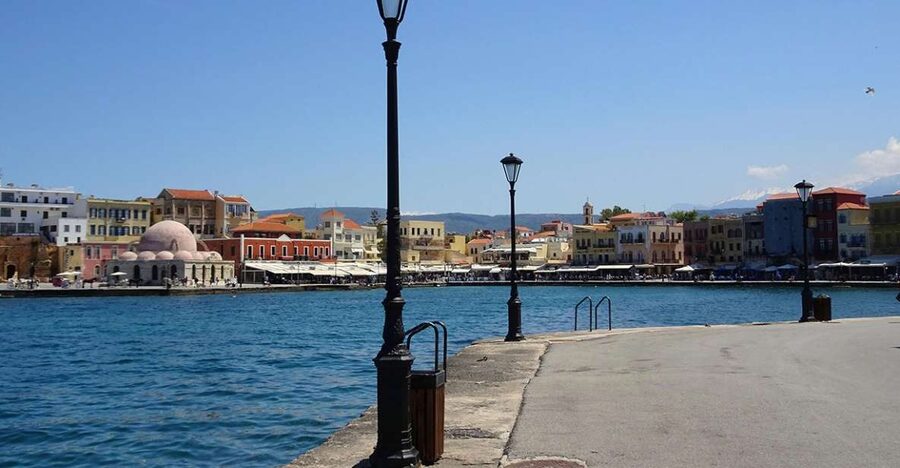 Crete:Day Trip to Rethymno City,Chania City and Kournas Lake - Chania: the Venetian harbor, lighthouse direction, and Agora market stops