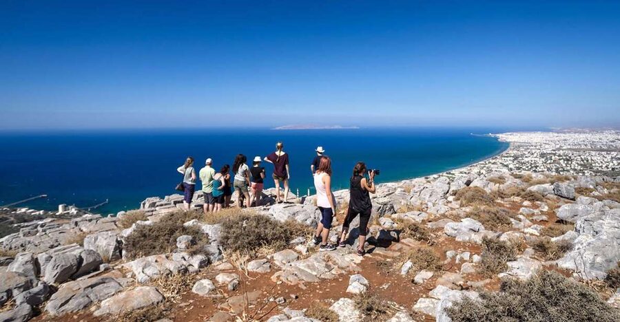 Crete: Land Rover Safari Nida Route - Livadi Plateau and the road-side aromas: orchards, herbs, and goats on the way to Sfendoni