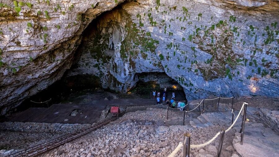 Crete: Land Rover Safari Nida Route - Sfendoni Cave: stalactites, stalagmites, bats, and those weird fossilized wave shapes