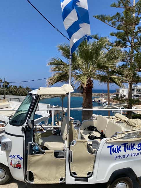 Crete: Malia, Potamos Beach, and Sissi Tuk Tuk Tour - Back through old town Malia: stone alleys and real everyday rhythm