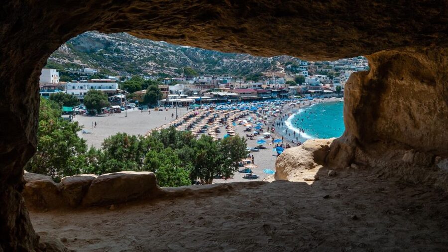 Crete: Matala Hippie Caves - The Caves of Matala: Roman Tombs, Later Hippie Homes
