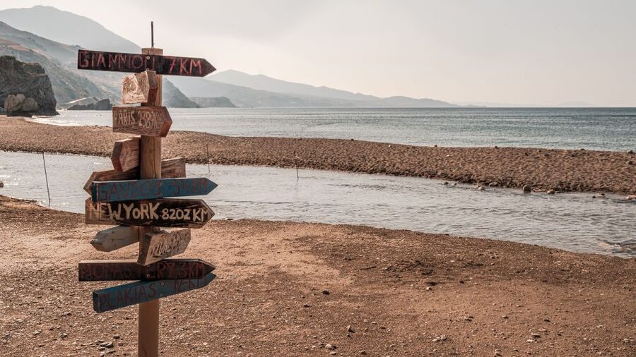 Crete: Preveli Tropical Beach and Palm Forest - Getting back to the bus: plan for the 120-meter ascent