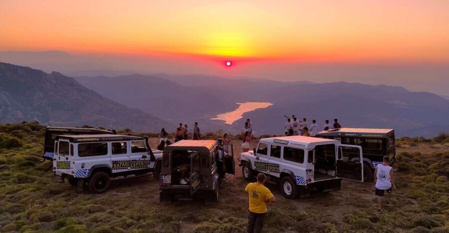 Crete: Sunset Safari - Embasa Gorge off-road: dirt roads, mountain views, and fresh herbs