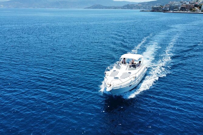 Crete Yacht Cruises 7-Hours Private Guided Cruise in Ag. Nikolaos - Agii Pantes and Voulisma Beach: Two Stops Built for Shoreline Time