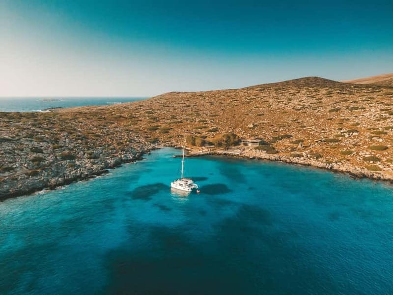 Dia Island Catamaran – Premium Lunch, Open Bar, Small Group - Lunch on Board: Mediterranean, Organic, and Cooked For Real