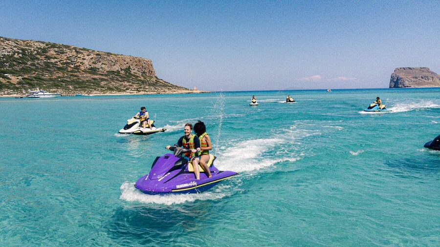 Falasarna: Jet Ski Safari to Balos Beach - Choosing your departure: morning calm vs 17:00 glow