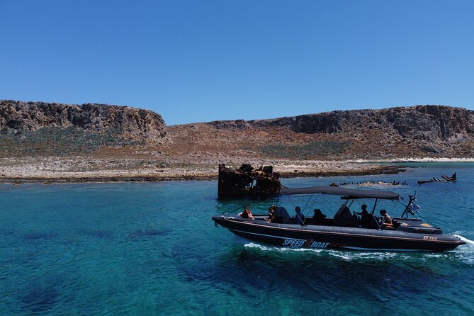 Falassarna to Balos Lagoon and Gramvousa Group Cruise - Gramvousa Island across the way: time for fortress views