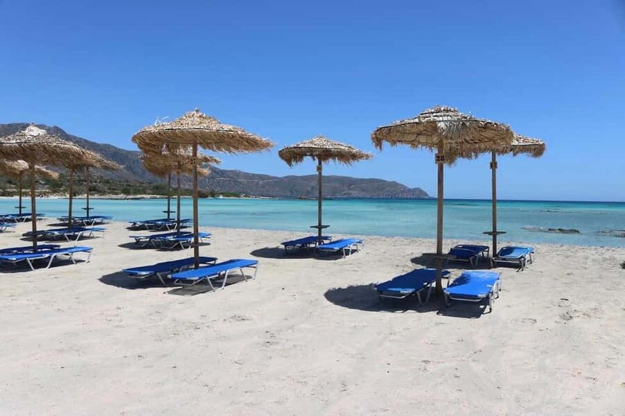 From Chania: Elafonisi Pink Sand Beach Day Trip w/ Elos Stop - The White Mountains drive: real Crete, not just passing scenery