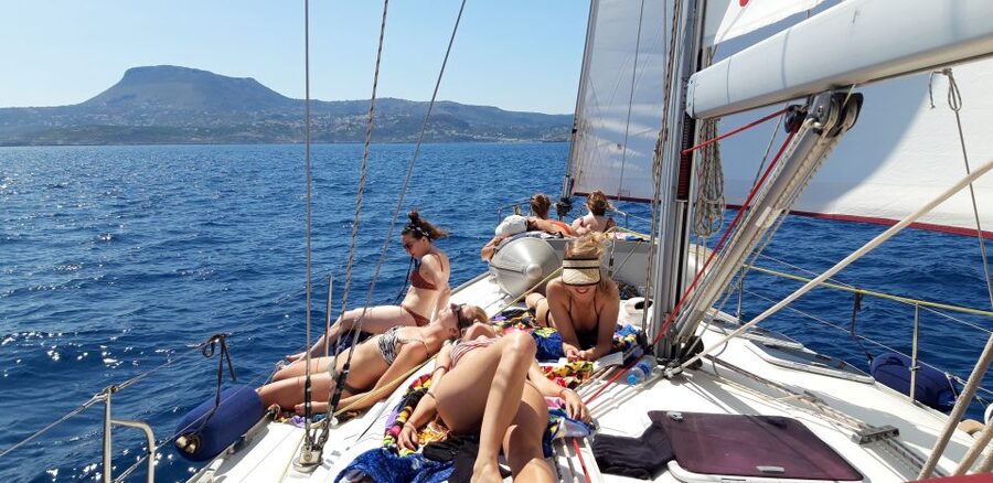 From Chania: Fully Private Sailing Cruise with Meal & Drinks - Sailing the South Aegean: when wind decides your exact swim plan