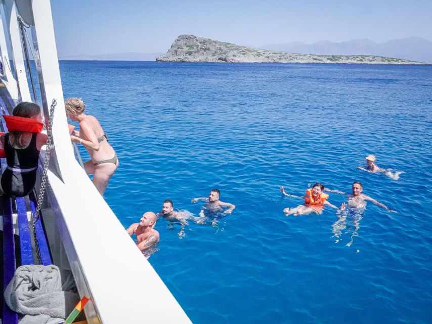 From Heraklion: Elounda, Kolokitha, and Spinalonga Boat Trip - The Open-Sea Swim Between Spinalonga and Plaka: Float, Breathe, Repeat