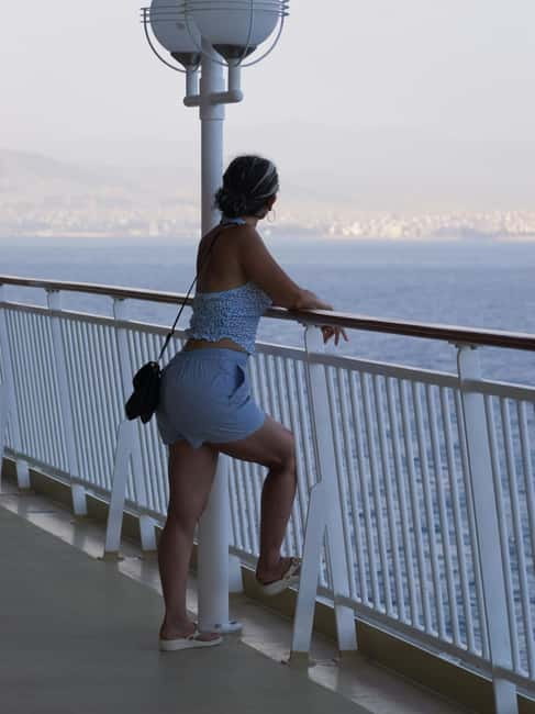 From Heraklion: Santorini Day Tour with Optional Transfer - The ferry crossing over the Cretan Sea