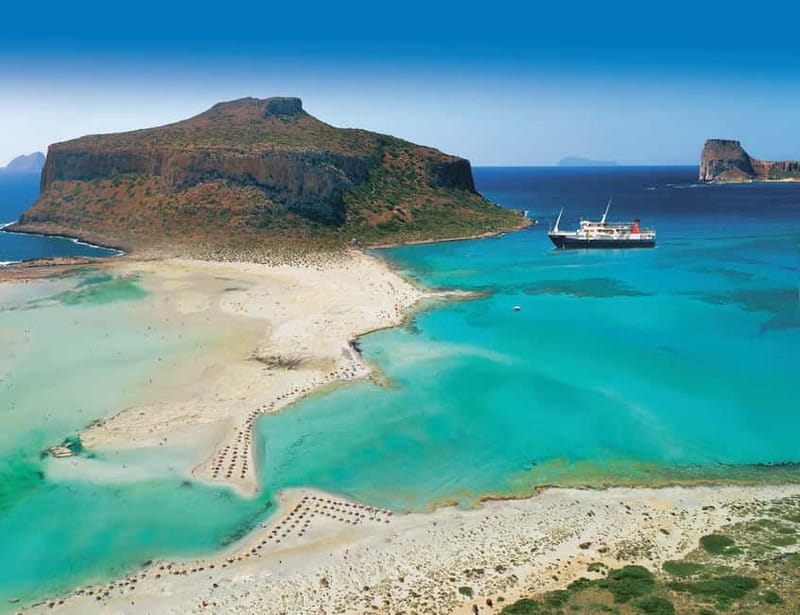 From Kissamos Port: Boat Cruise to Balos Lagoon & Gramvousa - The scenic sail: cliffs, caves, and that long strip of blue