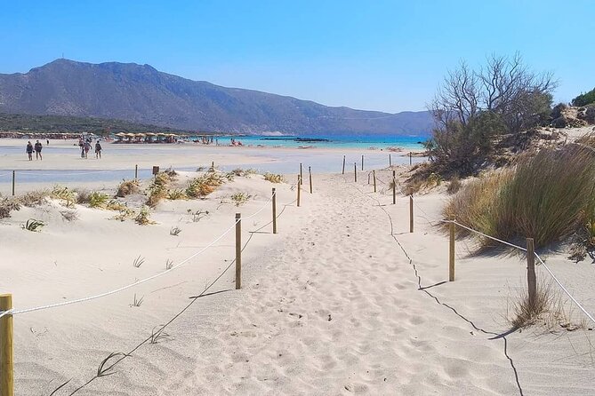 Full Day Private Minivan Tour to Elafonisi Beach and kedrodasos - Elafonisi beach block: parking, the 750-meter walk, and snorkel-ready extras