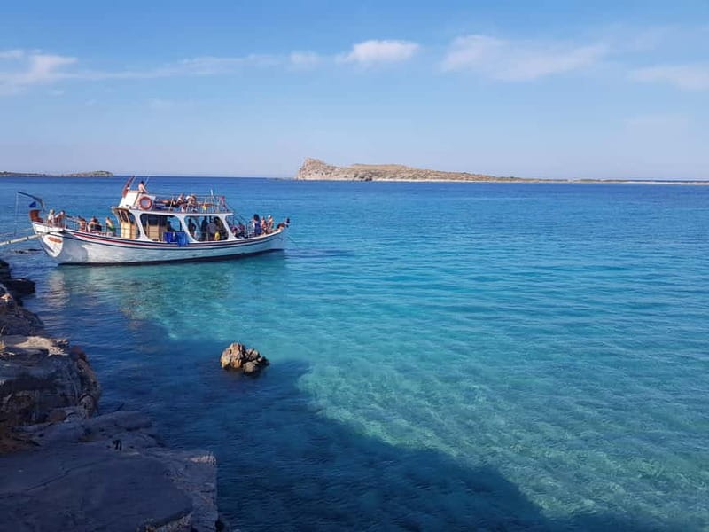 Heraklion Areas : Elounda Boat Trip -The Authentic - Kolokytha Beach for swimming and snorkel time