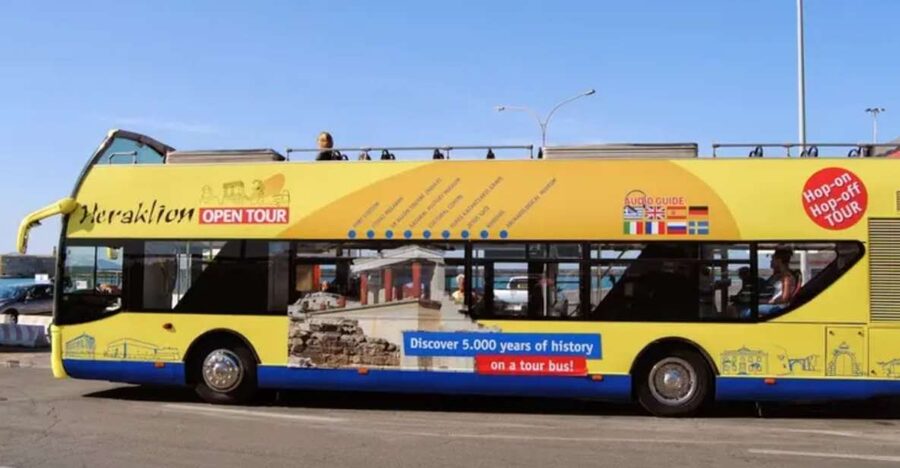 Heraklion: Hop-on Hop-off Open Top Bus Sightseeing Tour - Where the Bus Starts: Finding the Yellow Signs and Getting On Fast