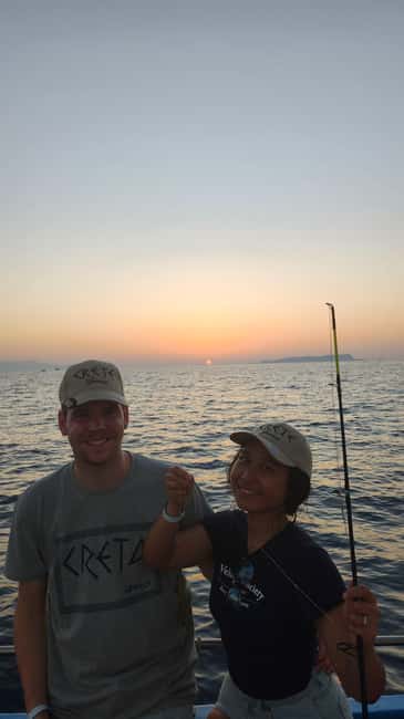 Hersonissos: Agapi Fishing Trips Sunset Cruise - Snorkeling and marine life viewing without the pressure