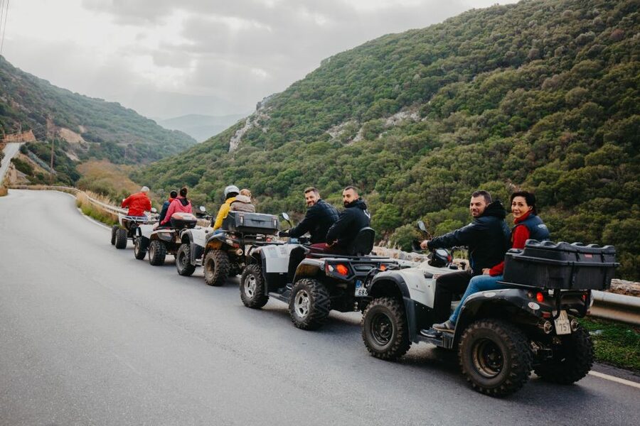 Hersonissos: ATV Quad Bike Safari in the Mountains of Crete - Aposelemis dam, Sfentili’s underwater village, and Panagias monastery