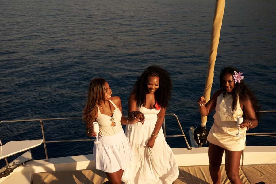 Hersonissos: Luxury Sunset Catamaran Cruise Sushi & Open Bar - The Return to Hersonissos: Drop-Offs, Not the Same Old Chaos