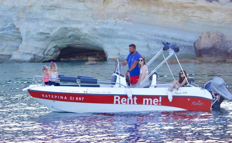 Hersonissos: Private Motorboat Rental - No License Required - Captain without a license: what self-drive really means here