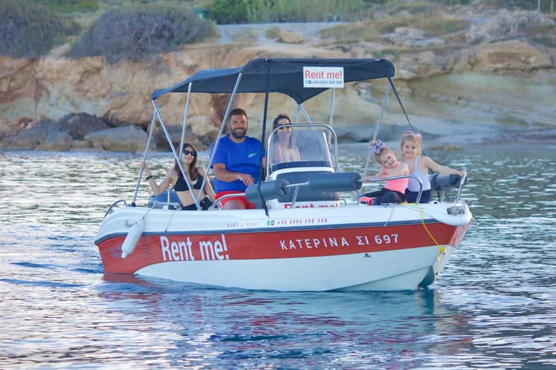 Hersonissos: Private Motorboat Rental - No License Required - The timing game: how the 2 to 4 hours works in real life
