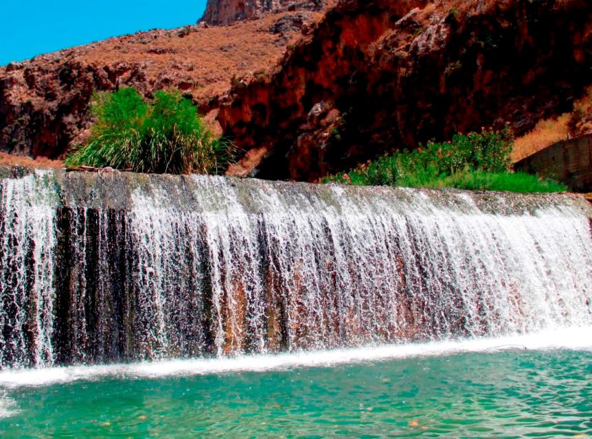 Kourtaliotiko Gorge River Trek with Lunch! Pick-up Avaliable - The first big wow: waterfall views and a safe-feeling jump