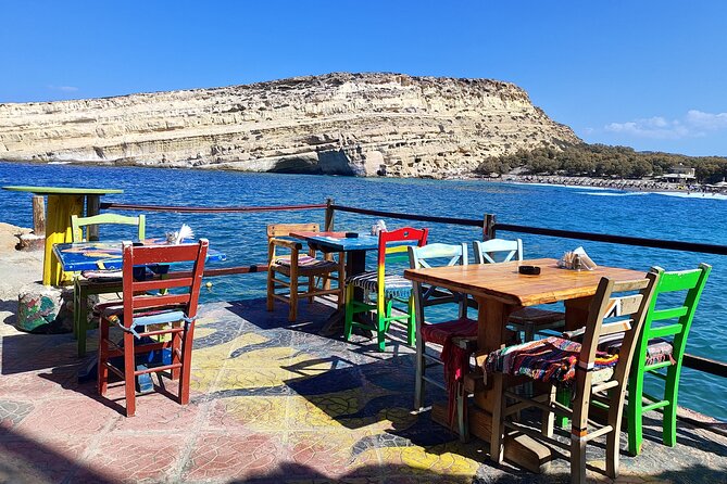 Matala Beach + Caves, Phaistos Palace & Southern Charm | Private - Matala Beach Time: Golden Sand, Turquoise Water, and Bohemian Cliffs