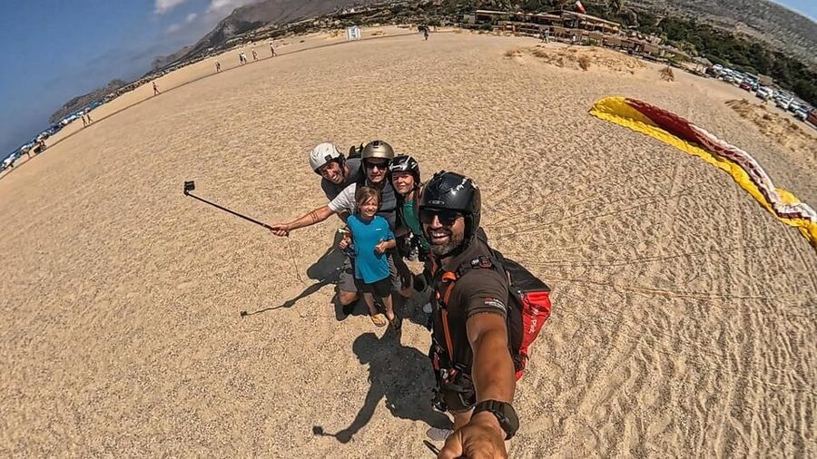 Paragliding in Chania - The views over Barypetro, Falassarna, and the White Mountains