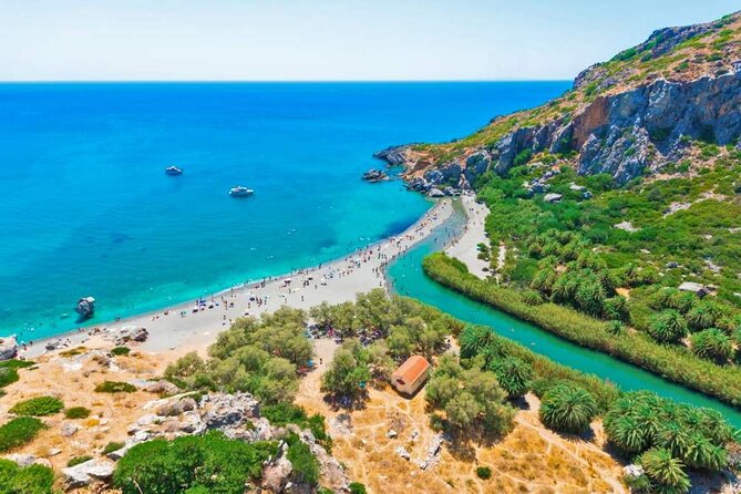 Preveli Beach and Damnoni Kourtaliotikowaterfalls from Rethymno - Key highlights at a glance
