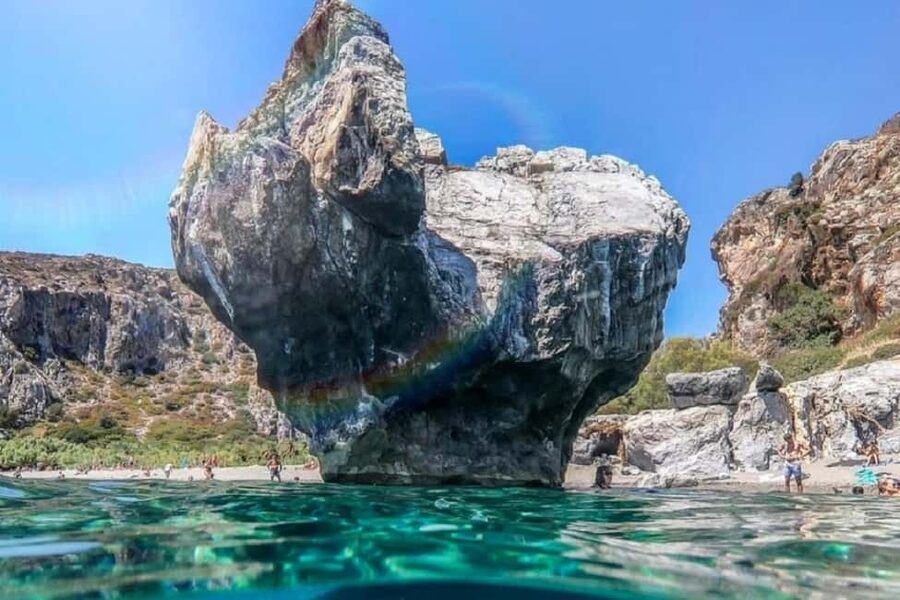 Private Jeep Tour: Kourtaliotiko Gorge, Preveli & Spili Village - Preveli Palm Beach: swimming with the river that meets the sea