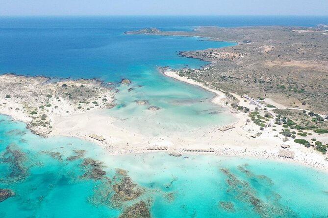 Private Van Tour to Elafonissi with SUP Board from Chania - Elafonissi Beach: pink sand, warm water, and the walk from parking