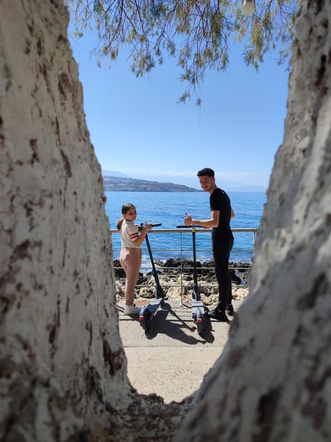 Rethymno: e-Scooter tour on the old and new town - Sofokli Venizelou 4 meeting point and your quick practice ride