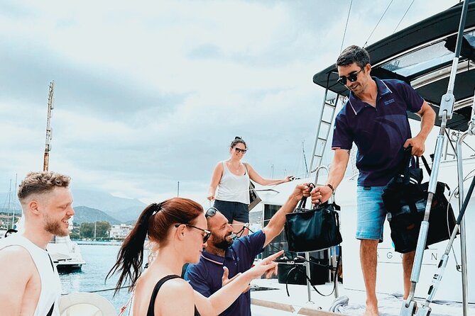 Rethymno: Private Catamaran Cruise with Lunch and Drinks - Getting Onboard: Marina Welcome, Snacks, and a Quick Safety Reset
