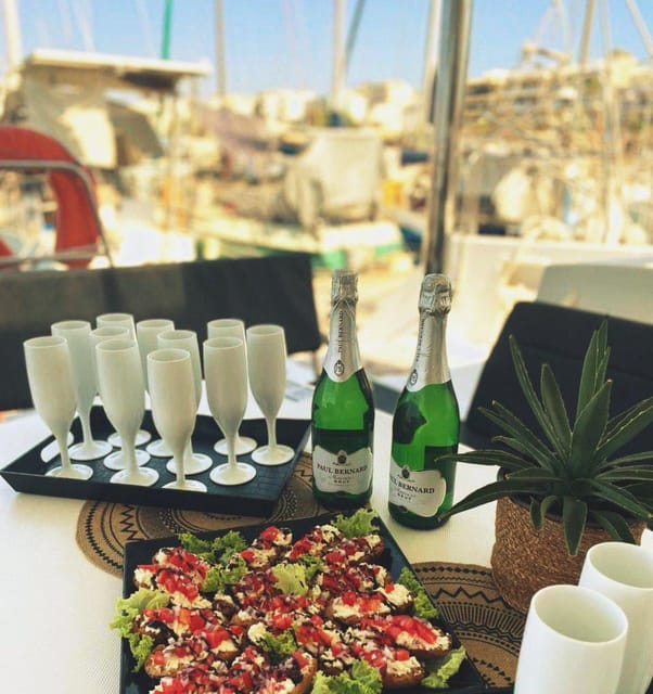 Rethymno: Sunset Catamaran Cruise - Sushi & Open Bar - Your Deck Time: Sunbeds, Shade, Music, and Free-Flow Drinks
