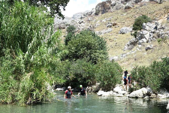 River Trekking at Kourtaliotiko Gorge - Snack Time Under Plane Trees: Local Tea, a Real Break, and Cooling Down