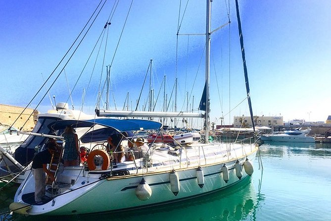 SAILING DAY 4.5h-5h or SUNSET 3h-4.5h from Hersonissos CRETE - Setting off from Gouves Port Marina: the start that keeps it easy